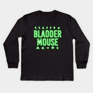 BladderMouse Neon Logo Kids Long Sleeve T-Shirt